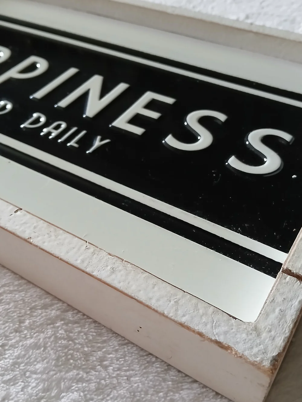Happiness Served Daily Kitchen Wall Sign - Wood & Metal Tray Art by RED SHED